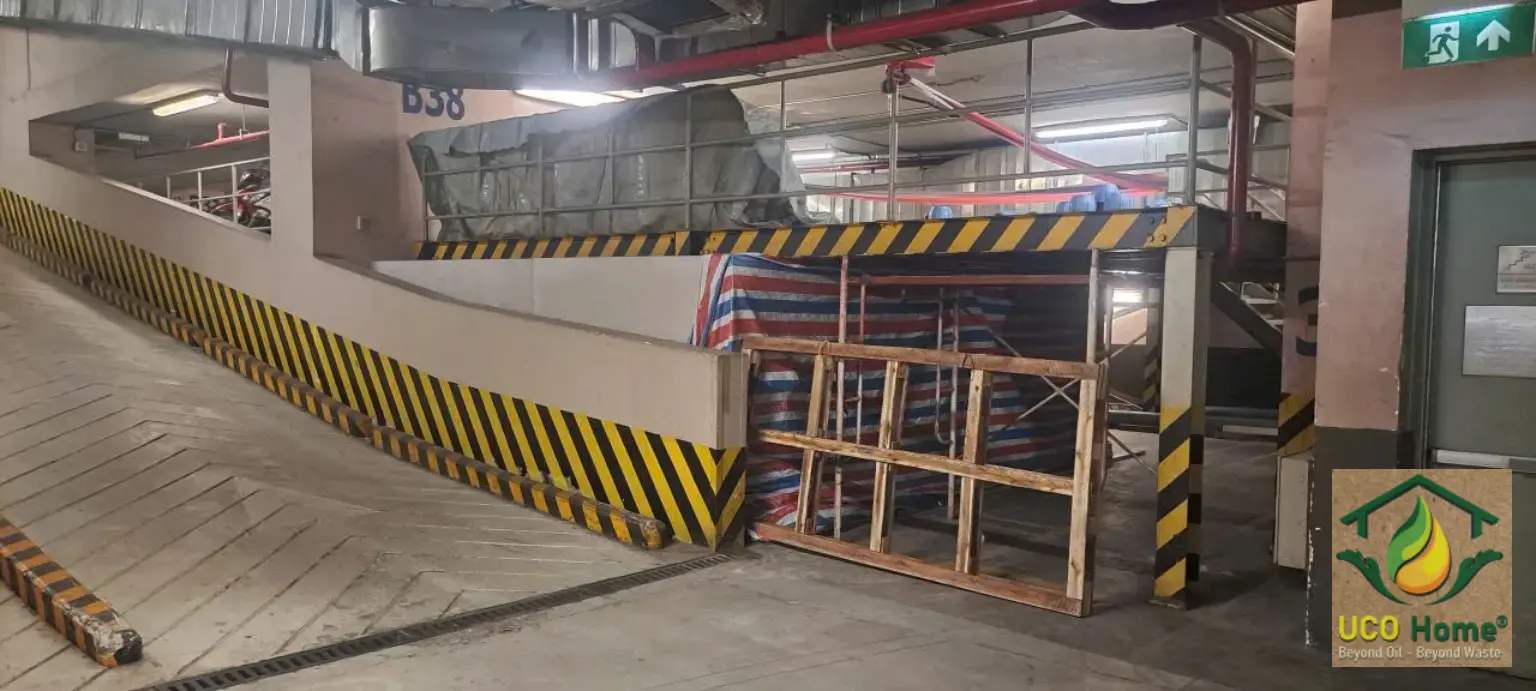 Khu vực lắp đặt hệ thống thu gom dầu UCOHome